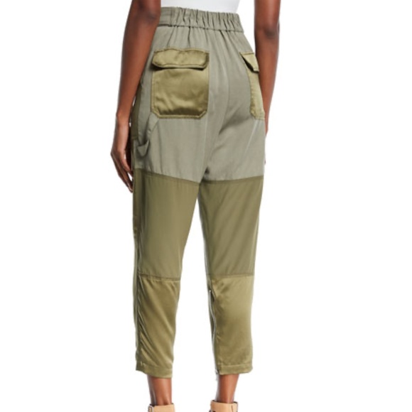 3.1 Phillip Lim Belted Silk Cargo Patchwork Pant - Picture 3 of 4